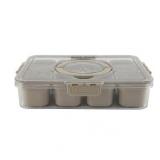 COOK WITH COLOR Taupe Snackle Box, 8-Compartment Serving Tray