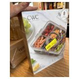 COOK WITH COLOR Taupe Snackle Box, 8-Compartment Serving Tray