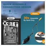 Snow Shovel 17-Inch Wide, 57 Long, Ergonomic Heavy Duty Tool