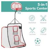 $140 Best Choice Products 5-in-1 Outdoor Sports Center, Multicolor
