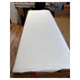 $140 Queen Corduroy Platform Bed Frame, Tufted, No Box Spring, Cream