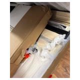 $140 Queen Corduroy Platform Bed Frame, Tufted, No Box Spring, Cream