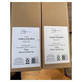 2 pack - Mainstays 1" Cordless Room Darkening Vinyl Blind, Gray, 34"x64"