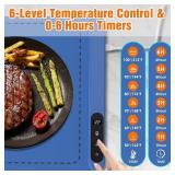Food Warming Mat, Adjustable 6 Level Temperature, 1-6 Hours Timer