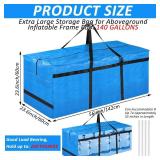 Blue XL Storage Bag for Pools, Heavy-Duty, 48