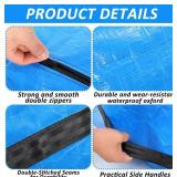 Blue XL Storage Bag for Pools, Heavy-Duty, 48