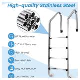 $162 Goplus Swimming Pool Ladder, 3/4-Step Stainless Steel