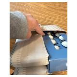 Mainstays Stripe Fabric Shower Curtain Set, 13-Piece, White