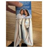 Mainstays Stripe Fabric Shower Curtain Set, 13-Piece, White