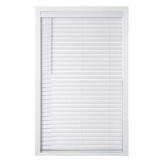 Better Homes & Gardens White 2" Cordless Faux Wood Blinds, 33x64".