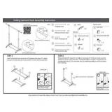 Mainstays Adjustable Rolling Garment Rack Metal Chrome, White