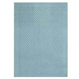$73 Pewter Grey! Mainstays Dylan Solid Diamond Olefin Blue Indoor Area Rug,