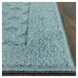 $73 Pewter Grey! Mainstays Dylan Solid Diamond Olefin Blue Indoor Area Rug,