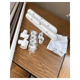 Mainstays Adjustable Rolling Garment Rack Metal Chrome, White