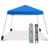 $110 12x12 ft Pop Up Canopy Tent, Easy Up with Accessories, Blue