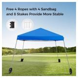 $110 12x12 ft Pop Up Canopy Tent, Easy Up with Accessories, Blue
