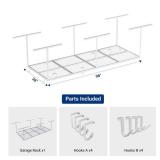 $135 36in x 96in x 22-40in White Ceiling Mounted Storage Rack