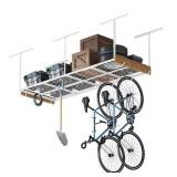 $135 36in x 96in x 22-40in White Ceiling Mounted Storage Rack