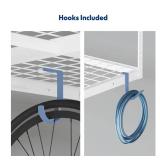 $135 36in x 96in x 22-40in White Ceiling Mounted Storage Rack