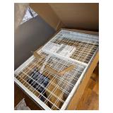 $135 36in x 96in x 22-40in White Ceiling Mounted Storage Rack