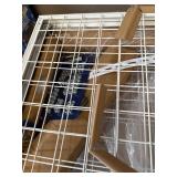 $135 36in x 96in x 22-40in White Ceiling Mounted Storage Rack