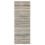 $55 Studio Plush Pixel Tan/Gray Indoor Runner Rug, 22x60" - Latex Back