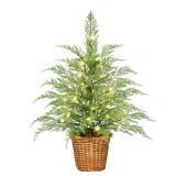 24" Pre-Lit Green Cypress Tree, 30 LED by My Texas House