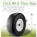 $67 13x5.00-6 Flat Free Tire and Wheel for Zero Turn Lawn Mower