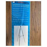 U.S. Art Supply 66" Black Aluminum Display Easel, Adjustable