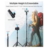 iPhone Tripod Stand- 67" 360 Rotation, Heavy Duty Remote Incl.