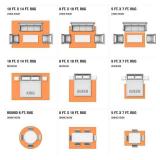 $49 Madison Cream/Navy 2 ft. X 12 ft. Geometric Runner Rug