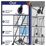 $74 Folding Cart, Waterproof Liner, 340 Lb Capacity, 360 Wheels