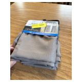 Mainstays Solid Semi-Sheer Curtain Set, Beige, 54" W x 36" L