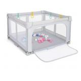 Foldable Safety Baby Playpen Large Play Yard with Zipper Entry