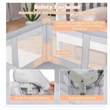 Foldable Safety Baby Playpen Large Play Yard with Zipper Entry