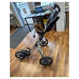 $290 Sun Mountain Golf Speed Cart V1R 3 Wheel Push - Blk/Fire Red