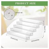 5 Tier Greeting Card Rack, Clear Acrylic Display Stand, Tabletop