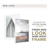 MCS Foundation 16x24 Poster Frame, White, Wall Hanging Frame