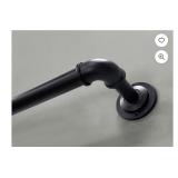 Better Homes & Gardens 1" Industrial Pipe Single Curtain Rod, 42-120", Matte black
