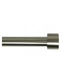 Mainstays 3/4" Nickel End Cap Curtain Rod, Adjustable 84"-120"
