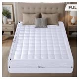 Utopia Bedding Full Mattress Pad, Quilted Fitted, 54x75, White