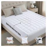 Utopia Bedding Full Mattress Pad, Quilted Fitted, 54x75, White