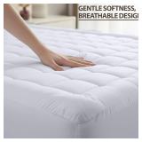 Utopia Bedding Full Mattress Pad, Quilted Fitted, 54x75, White