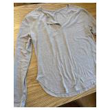 CATHY Womens Sleeve Henley Tops Dressy Casual Button Up Blouses Size Large