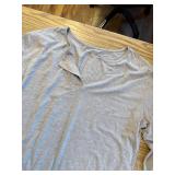 CATHY Womens Sleeve Henley Tops Dressy Casual Button Up Blouses Size Large