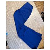 Blue!!Flare Leggings for Women, Crossover Yoga Pants Size Large