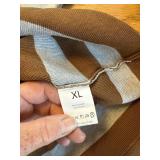 Panadila Womens Striped Sweater Set - Oversized Lounge with Shorts XL