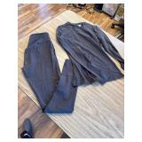 SUUKSESS Women 2-Piece Workout Set: Tummy Control Leggings & Top Size Medium