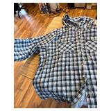 $47 Dokotoo Plaid Shacket Jacket Long Sleeve Button-Down Fleece Coat Size 4XL