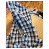 $47 Dokotoo Plaid Shacket Jacket Long Sleeve Button-Down Fleece Coat Size 4XL
